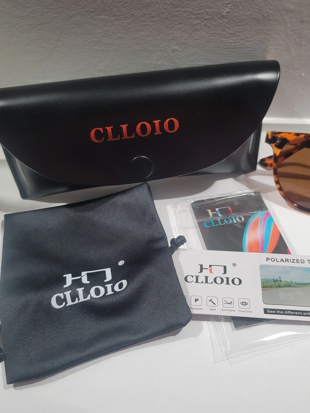 CLLOIO Tortoiseshell Polarized Sunglasses - Brown Lenses